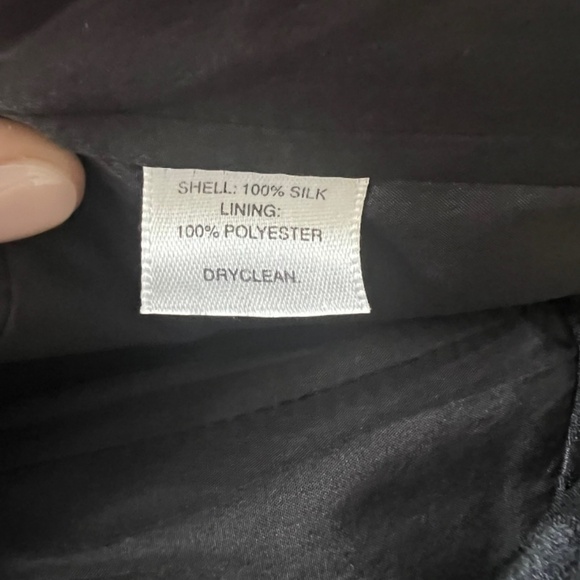 White House Black Market Women's Black Silk Mini Strapless Dress Size 4 - Picture 6 of 9